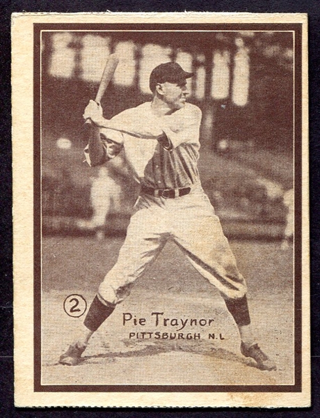 W517 #2 Pie Traynor Pittsburgh Pirates
