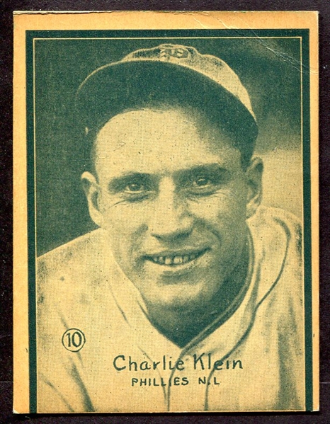 W517 #10 Charlie "Chuck" Klein Philadelphia Phillies w/Redemption Stripe