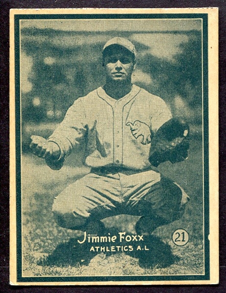 W517 #21 Jimmy Foxx Philadelphia Athletics