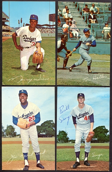1960s/70s Los Angeles Dodgers Team Issued Postcards 9 Different