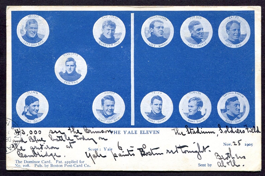 1905 Yale Eleven Post Card