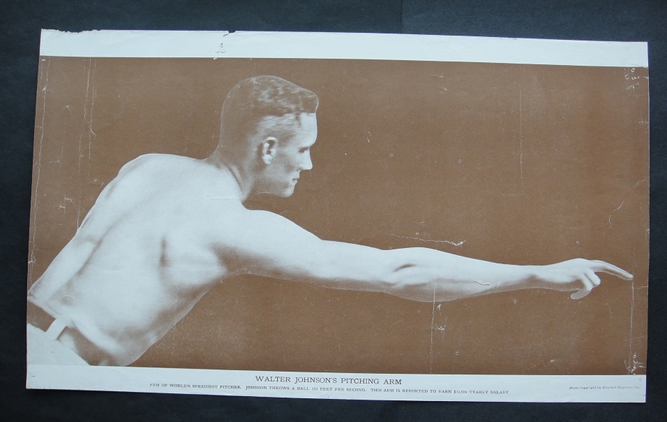 M113 Baseball Magazine 1916 Walter Johnson Arm Pose