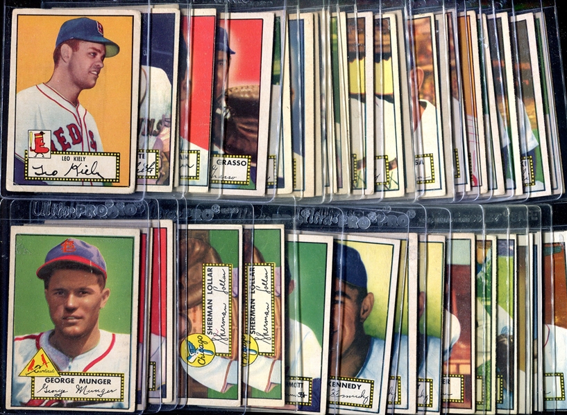 1952 Topps Lot of 60 Mostly Different