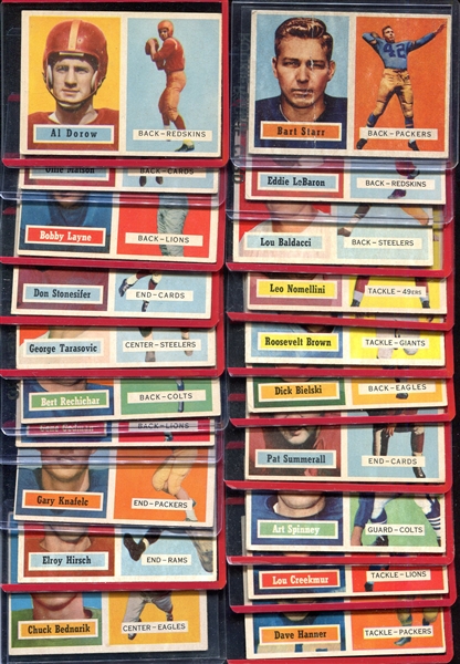 1957 Topps Lot of 44 Mostly Different w/Starr RC & HOFers