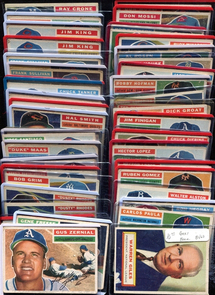 1956 Topps Lot of 169 Assorted w/Stars & Both Back Colors