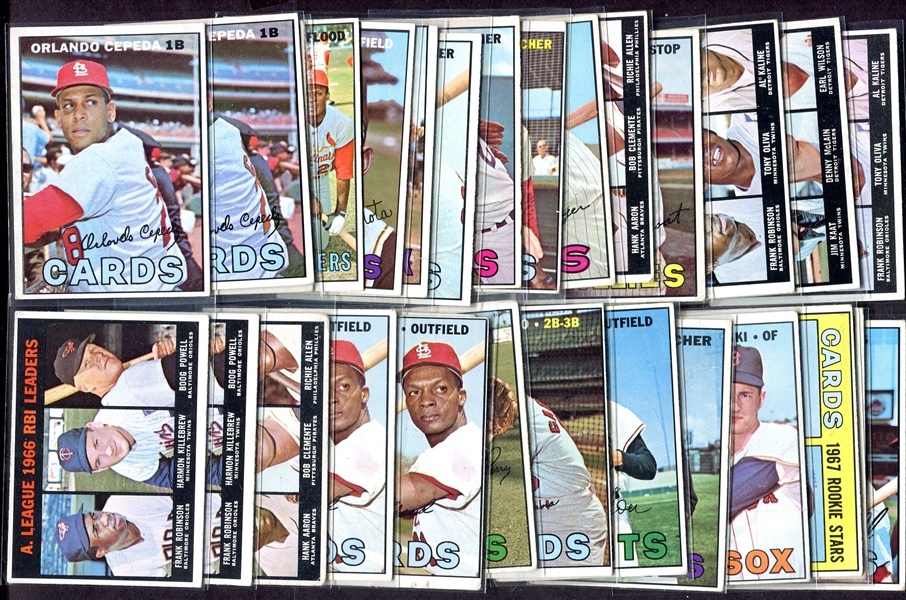 1967 Topps Lot of 30 Assorted w/Several HOFers