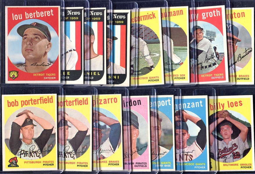 1959 Topps Lot of 27 Nicer Cards Exmt+/-