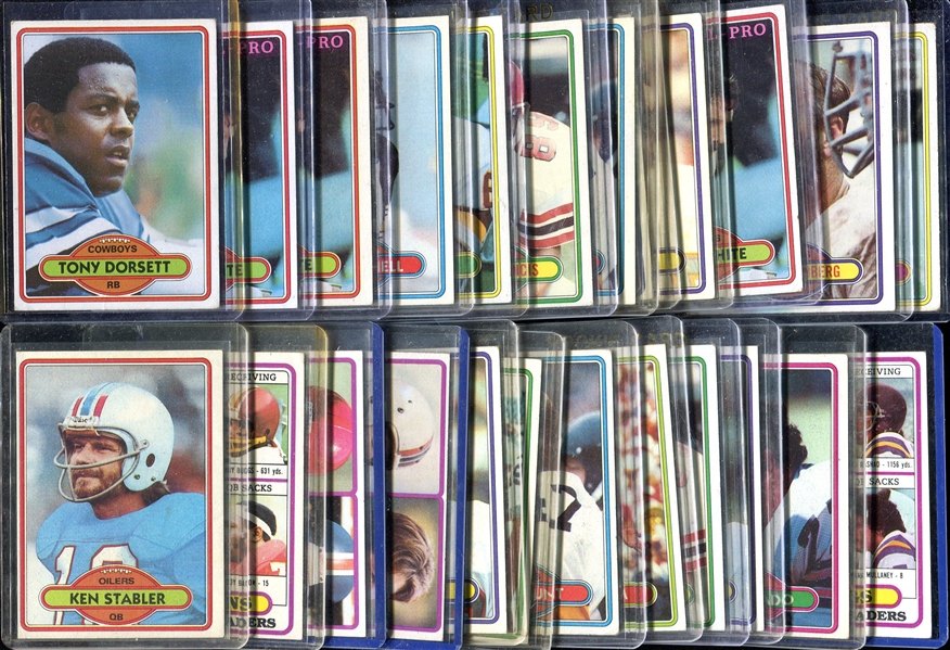 1980s Topps Football Lot of Nearly 500 