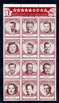 1947 Movie Star Stamps 6 Different Sheets Mint 
