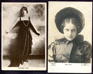 1890s Newsboy Actress Cabinet & 2 Actress Post Cards