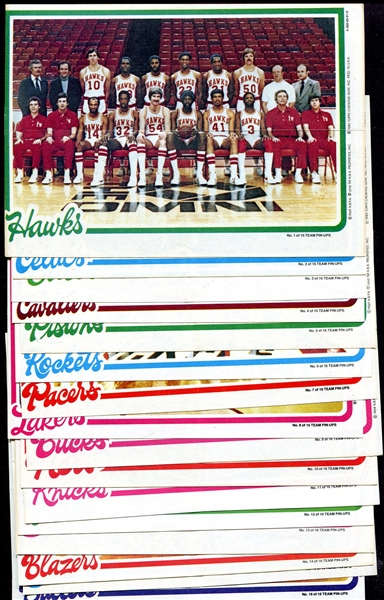 1980 Topps Basketball Posters Complete Set of 16