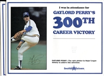 1982 Gaylord Perry "I Was In Attendance for 300 Wins" Certificates Lot of 22