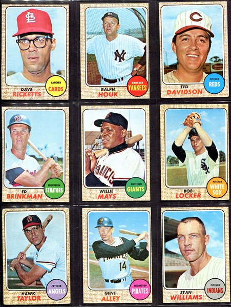 1968 Topps Baseball Complete Set Nice Mid-Grade