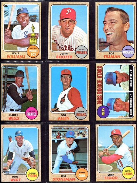 1968 Topps Baseball Complete Set Nice Mid-Grade