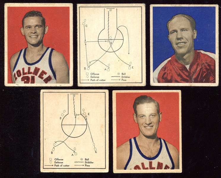 1948 Bowman Basketball Lot of 5 Different