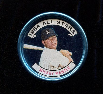 1964 Topps Coins #131b Mickey Mantle All-Star Right-handed Nrmt