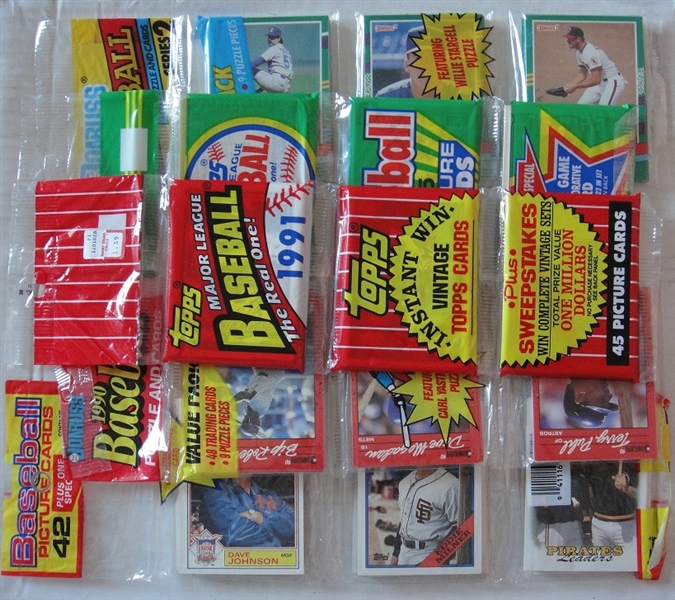 1988-1991 Lot of 6 Unopened Rack Packs