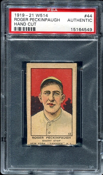 W514 #44 Roger Peckinpaugh PSA Authentic