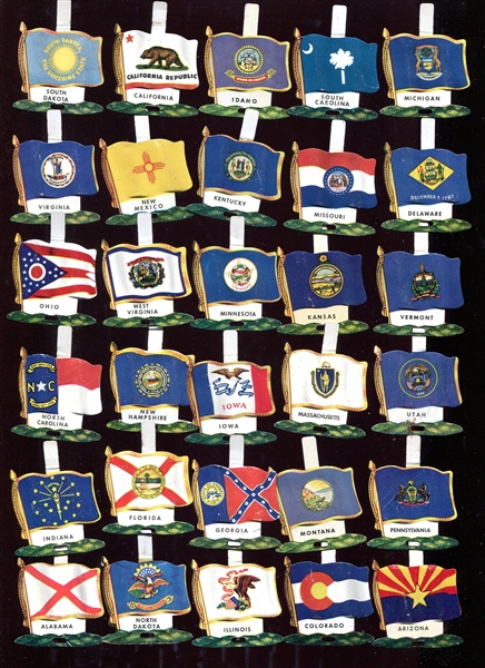 1959 Nabisco Shredded Wheat State Flags Pins Complete Set of 49