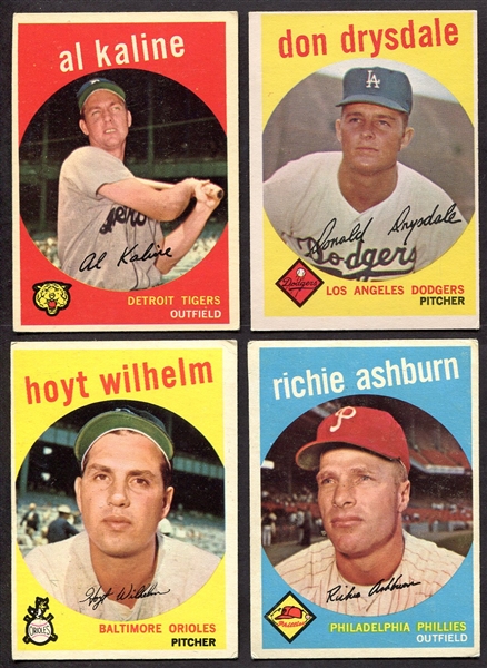 1959 Topps Lot of 4 HOF/Star Cards