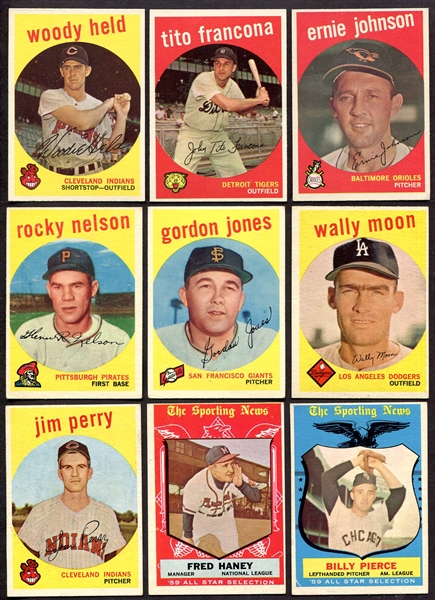 1959 Topps Lot of 10 Different w/High Numbers