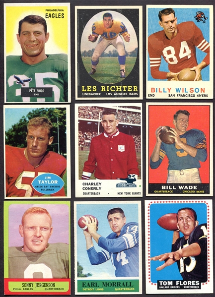 1955-1968 Football Type Lot of 16 Different