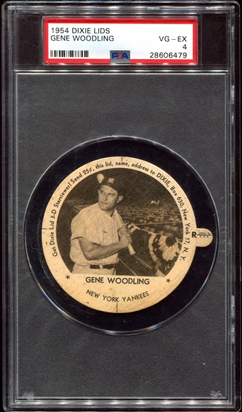 1954 Dixie Lids Gene Woodling PSA 4