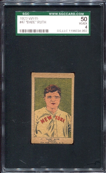 W515-1 #47 Babe Ruth SGC 50