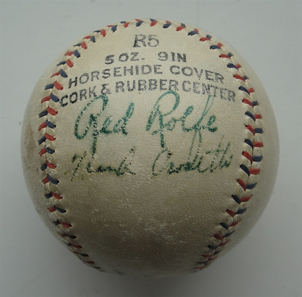 1936 New York Yankees Signed Team Ball w/Lou Gehrig & Joe DiMaggio JSA LOA