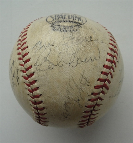 PCL Stars Autographed Baseball w/ Joe and Vince DiMaggio PSA/DNA LOA