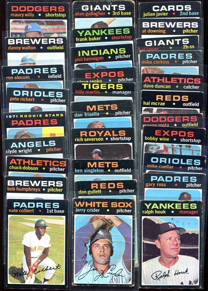 1971 Topps Lot of 30 Different 