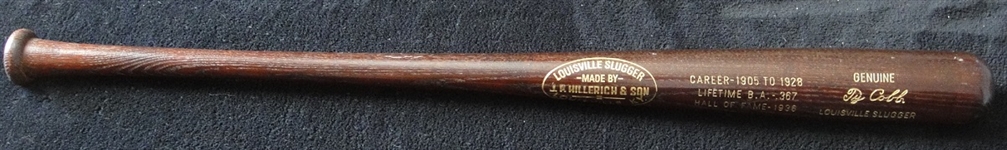 Ty Cobb Commemorative Louisville Slugger J.F. Hillerich & Son Bat w/Career Stats