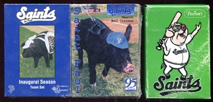 1993 & 1995 St. Paul Saints Team Issued Card Sets + Playing Card Set