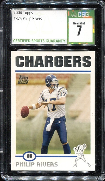 2004 Topps #375 Philip Rivers Rookie CSG 7