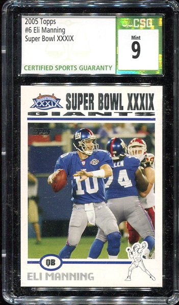 2005 Topps Super Bowl XXXIX #6 Eli Manning CSG 9