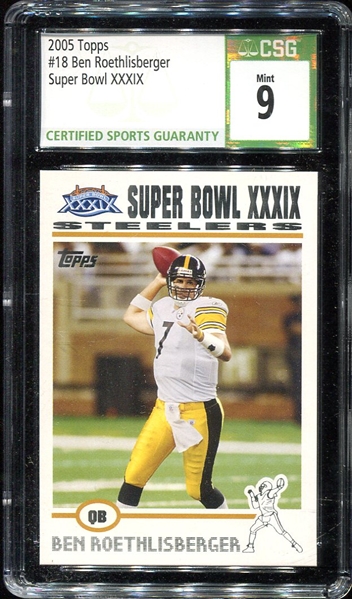 2005 Topps Super Bowl XXXIX #18 Ben Roethlisberger CSG 9