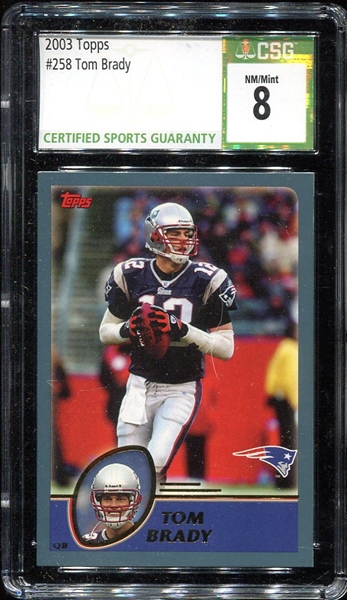 2003 Topps #158 Tom Brady CSG 8