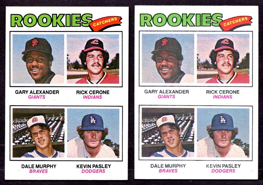1977 Topps #476 Dale Murphy Rookie Card Lot of 2