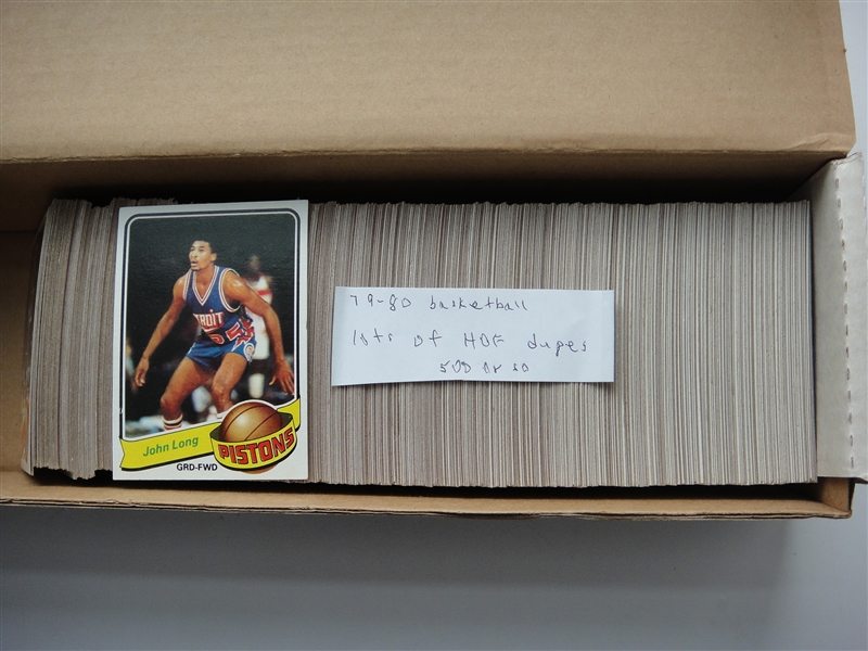 1979-80 Topps Basketball Lot of 500 Cards w/Stars
