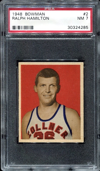 1948 Bowman Basketball #2 Ralph Hamilton PSA 7