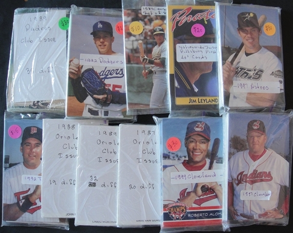 1980s/90s Team Issued Postcards Lot of 11 Sets