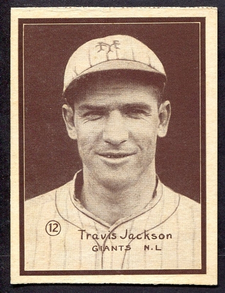 W517 #12 Travis Jackson New York Giants