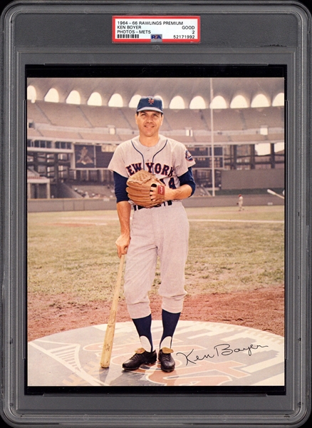 1964-66 Rawlings Premium Ken Boyer PSA 2