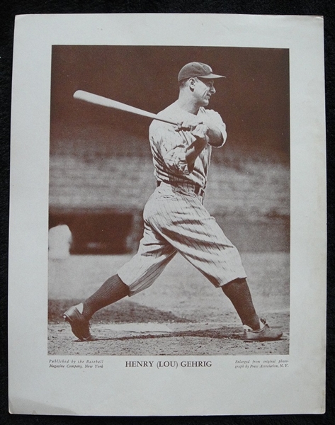 M114 Baseball Magazine Lou Gehrig