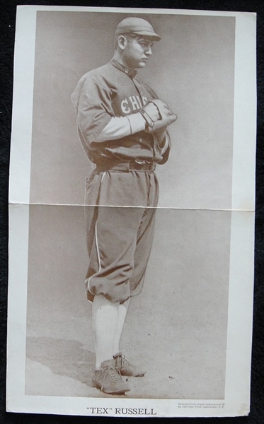 M113 1913 Baseball Magazine Tex Russell Chicago White Sox