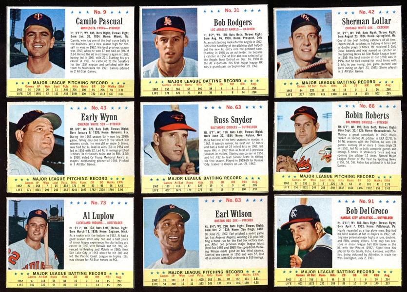 1963 Post Cereal Baseball Lot of 15 Different w/HOFers