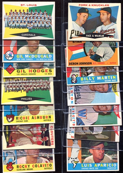 1960 Topps Lot of 30 Ex-Nrmt w/HOFers and High #s