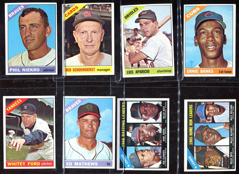 1966 Topps Lot of 19 Different Loaded w/HOFers Most Nrmt