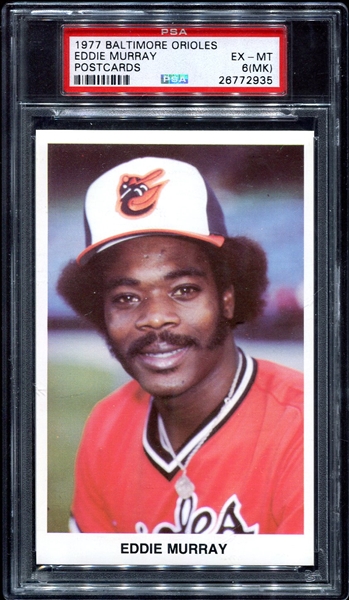 1977 Baltimore Orioles Eddie Murray Postcard PSA 6 MK