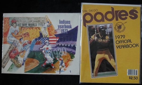 1972 Cleveland Indians & 1979 San Diego Padres Yearbooks
